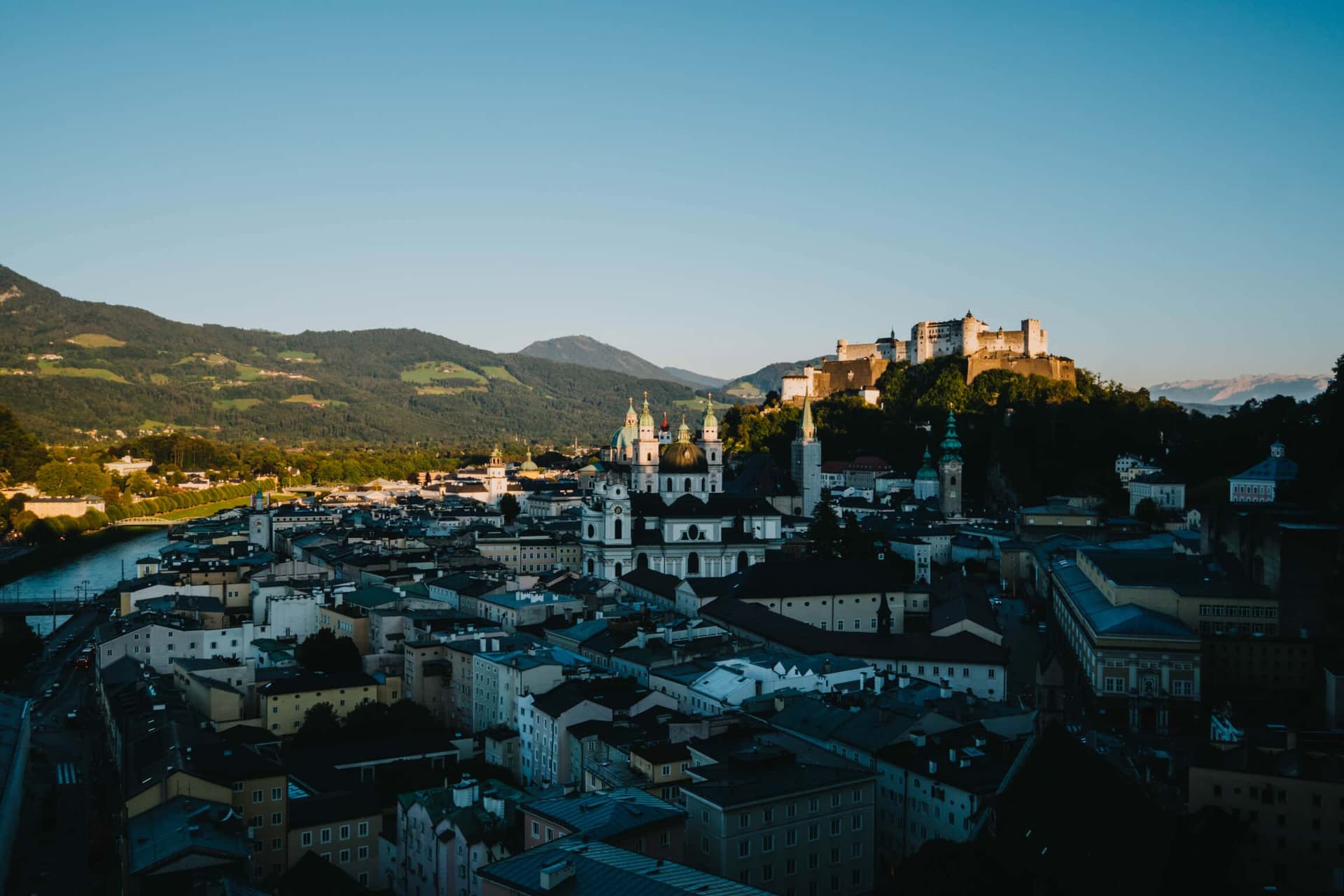 A view of a castle in Salzburg